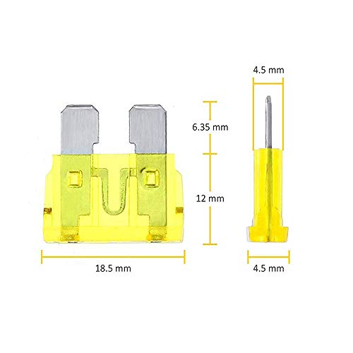 Yorten Kit de sortimento de fusíveis de lâminas de 105 peças para carros porta-fusíveis compatíveis