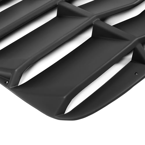 HECASA Rear Window Louver Compatible with 2016-2020 Honda Civic (2Dr Coupe) Rear Windshield Sun Shade Cover Vent ABS Plastic Black by HECASA - Image 5
