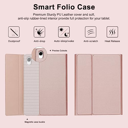 D Dingrich Backlit Keyboard Case For Ipad 10 Gen 2022 10.9" – Smart Leather Folio Cover Case, 7 Color Backlit Bluetooth Detachable Keyboard, Pencil Holder, Auto Sleep/Wake – Pink #TOP4