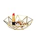 Feyarl Gold Octagonal Jewelry Tray Dish Plate Ornate Trinket Tray Ring Earring Cosmetic Vanity Tray Decorative Tray for Display Dressing Table (Octagonal Tray)