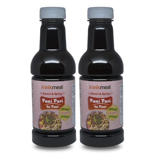 KwikMeal Ready-to-Serve Delicious Pani Puri Ka Pani – Sweet & Spicy | Authentic Street-Style Golgappa Water | Instant Pani for Puchka, Pani Puri & Gupchup | 20 FL Oz Each | No Onion & Garlic. - 2 Pack