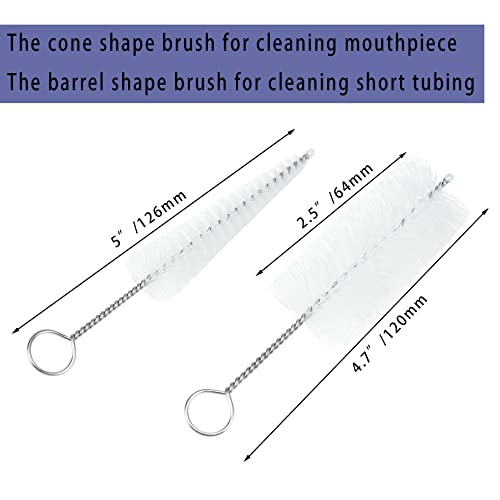 Tighall Trumpet Cleaning Brushes, Snake Brush Cleaning Kit Trumpet Mouthpiece Cleaner Valve Casing Brush Flexible Brush Musical Instrument Maintenance Care Accessory