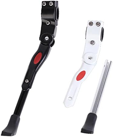 Generic White : 2017 Newest Adjustable Aluminum Bicycle Kickstand Support Foot Brace Side Stand Parking Leg Road Mountain Folding Cycling Parts