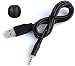 Ritz-Mart 3.5mm Male AUX Audio Jack To USB 2.0 Male Charge Cable Adapter Cord, Black, 3 Feet