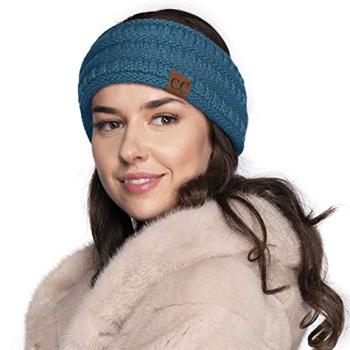 C.C Exclusives Solid Ribbed Headwrap (HW-21) (Teal)