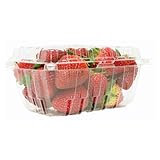 JAK Industrial 55 Count - 1 Pound Size Strawberry/Berry Basket Clam Shell Container...