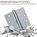 3 Pack 4.5 x 4 Inch Satin Chrome Door Hinges 4 ½