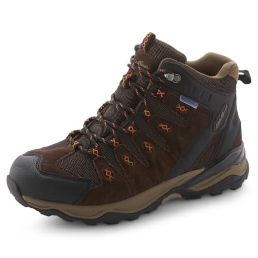 Eddie Bauer Clyde Hill Hiking Boots for Men | Water Resistant, Multi-Terrain, Comfortable & Supportive Design, Rubber Traction Outsole Memory Foam Insole