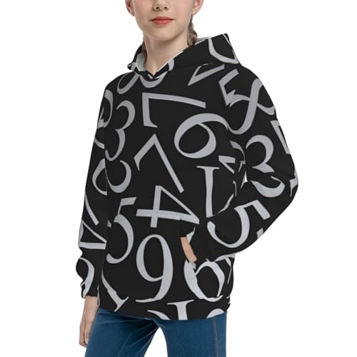 Numbers Kid Hoodies Boys Sweatshirts Girls Pullover with Pocket2