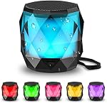 LFS Haut-parleur Bluetooth portable avec lumières, LED Haut-parleur sans fil, haut-parleurs magnétique étanche, 7 Lumières de couleur, TWS Jumelage, Mini Haut-parleur pour la maison, plein air, Noël