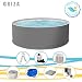 Paradies Pool Griza Komplettset Premium rund, 450x120cm (Ø x H), Stahlwandpool grau, Poolfolie in grau 0,8mm, Handlauf, inkl. Skimmer Set Leiter Pumpe Sandfilter, Swimmingpool, Menge: 1 Stück