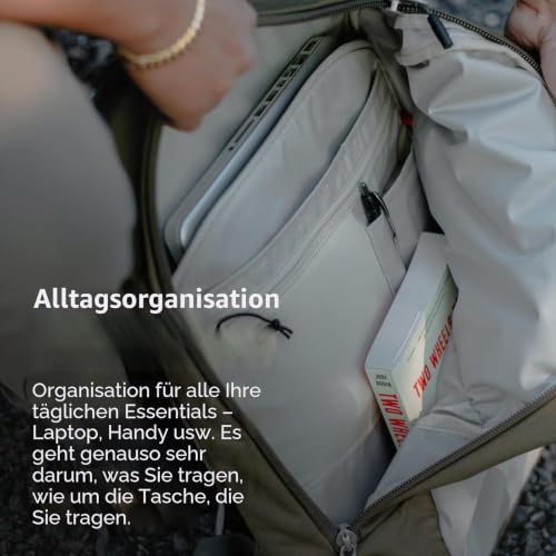 Osprey Arcane Large Day Pack – Urbaner Lifestyle-Rucksack für den Alltag – Recyceltes Gewebe - Earl Grey/Sandy Grey Heather O/S – Ansicht 8