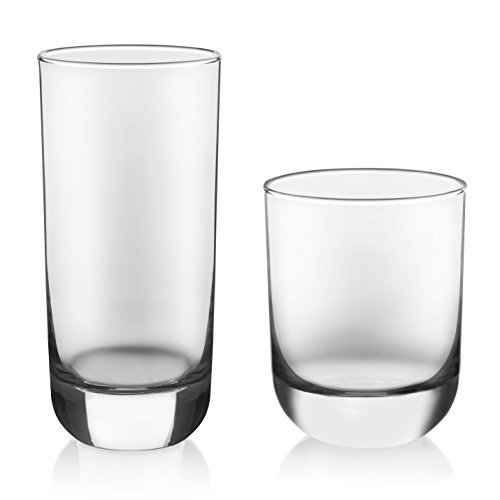 Libbey Polaris 16-Piece Tumbler And Rocks Glass Set #TOP5