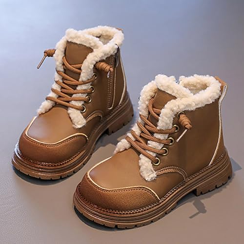 IWIHMIV Toddler Ankle Boots Toddler Winter Boot Toddler Girl Winter Shoes Toddler Snow Boot Warm Waterproof Non Slip Winter Shoes3