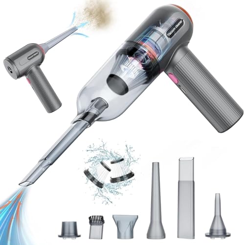 Jivoxia 15000PA Cordless Car Vacuum Cleaner, Handheld Portable Vacuum with 6 Nozzles for Car Detailing, Home, and Pet Hair, Rechargeable and Lightweight Design