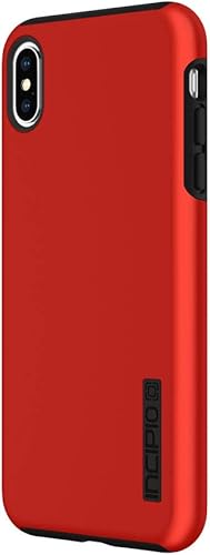 Miniatura 1 de Incipio DualPro - Funda de doble capa para iPhone Xs Max (6.5 pulgadas) con protección híbrida que absorbe los golpes, color rojo iridiscente, negro