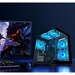 YAWYORE Gaming PC Desktop Computer AMD Ryzen 5 5600GT,16GB DDR4 3200MHz,1TB M.2 NVMe PCle,550W 80PLUS PSU,WiFi,Game Design Office Console,Sea View Room, Towers PC (Black) - Image 2