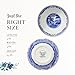 Spode Blue Italian Dip Bowl Set of 4-4-Inch Porcelain Bowls with Oriental Design, Dishwasher & Microwave Safe Tableware for Dip, Side, Appetizers, Dessert - Blue & White Dinnerware