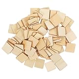 WOFASHPURET 100 Pezzi di Trucioli di Legno Quadrati Grezzi 3 Cm per Lavori Artigianali Fai da Te, Ritagli di Legno Non Verniciati per Pittura, Decorazioni e Attività Educative