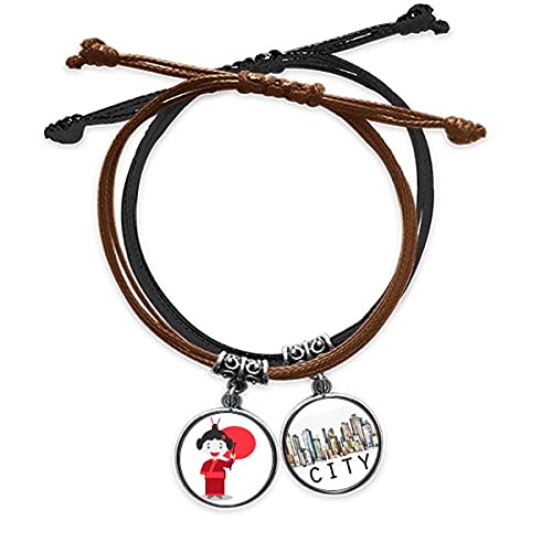 Bracelet corde rouge blanc cartoon en cuir Sidi pour vos sorties quotidiennes