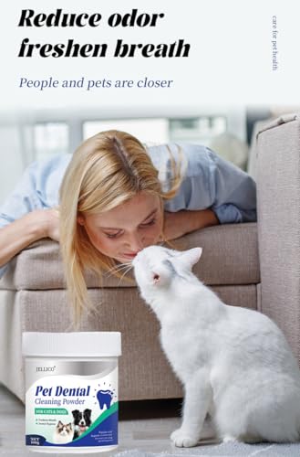 Dental Clean & Care Zahnpflege Pulver für Hunde & Katzen 100g – Effektive Zahnreinigung, gegen Mundgeruch, Zahnsteinentfernung, Dental Pulver für Hunde & Katzen, Zahnpflege Flocken für Hunde