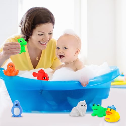 30 Stück Baby Badespielzeug Wasserspielzeug, Badewanne Pool Spielzeug Wassertiere Badewannenspielzeug Bad Spielzeug für Vorschulkinder,schwimmende Meeresfarm Dekoration und Geschenk