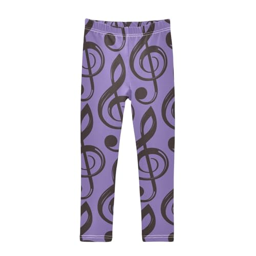 Musical Note Girls Leggings,Workout Leggings for Girls Toddler Athletic Leggings Size for 3-10T