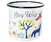 Enamel Camping Mug Wanderlust Travel - Camping Morning Coffee Mug, 16oz (455ml) Larger Than The Competition - Eco Friendly, Tin Cup Campfire Mug For Wanderlust Travel!