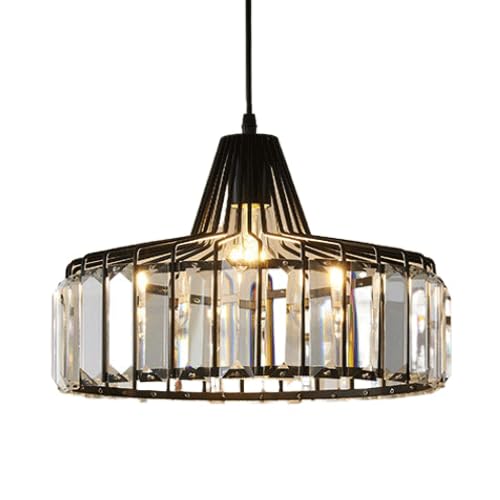 BVVINCT French Minimalist Style Chandelier,Creative Personality Metal Glass Hanging Lamp,E27 Screw Ceiling Lighting Fixtures,Restaurant Hotel Bedroom Decoration Pendant Light to Pursue Happiness