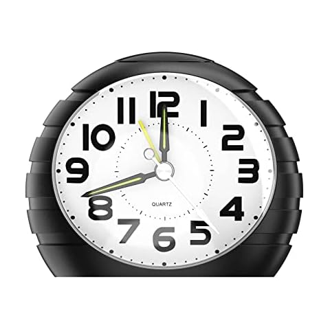 Ankilo Silent Bedside Alarm Clock with Snooze Cover