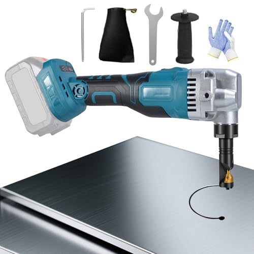 Grignoteuse Électrique Sans Fil, 950W Grignoteuse De Métal Sans Fil Compatible Avec Makita 18v, 3.5m/min, 1900 SPM, Tête de Grignoteuse Rotative 360°,...