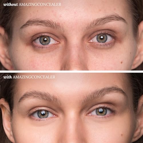 AmazingCosmetics Amazing Concealer, Full Coverage with Pin Dot Amounts, Long Wear Concealer Makeup for Undereye Dark Circles, Blemishes and Spots, Color Correcting, Skin- Like Finish