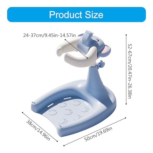 Support de bain bébé debout éléphant réglable avec base antidérapante - 6
