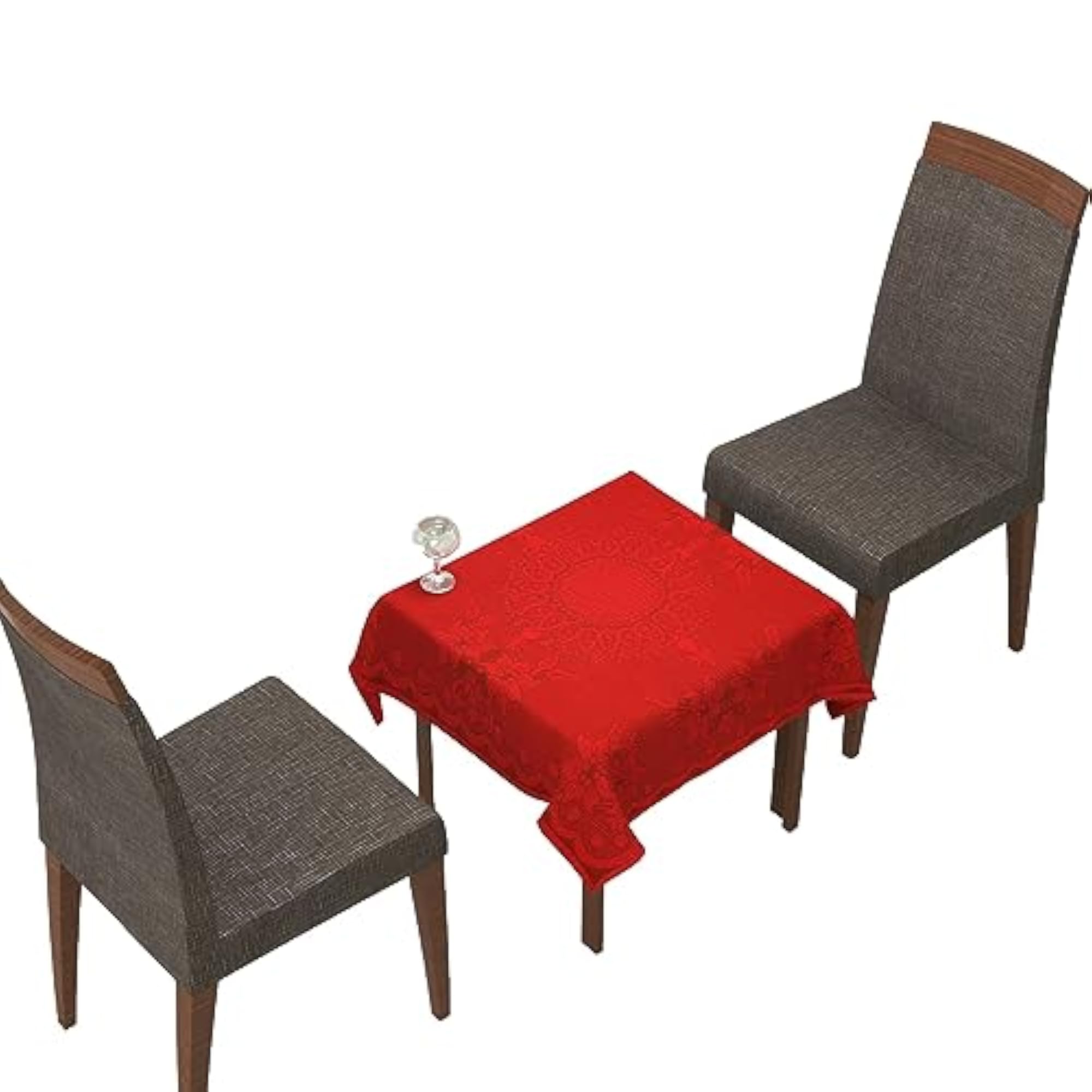 Luxurious Maroon 2 Seater Center Table Cover, 40x40 Inch