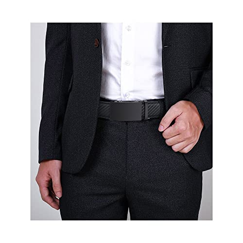 Automatic Ratchet Belt for Men - Genuine Leather Dress & Casual Use, Adjustable Buckle3