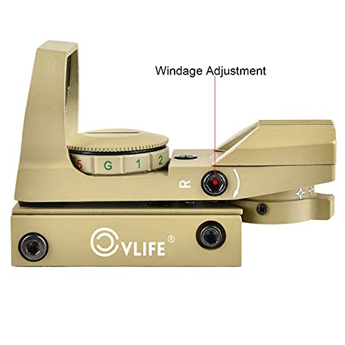 Cvlife 1X22X33 Red Green Dot Gun Sight Scope Reflex Sight With Two Points Rifle Sling #TOP2