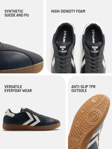 Image of hummel Classic Triumph Casual Suede Sneaker for Men Lightweight with Synthetic Suede Enhanced Comfort Cushioned Insole and Slip-Resistance Work and Play Business Casual Shoes