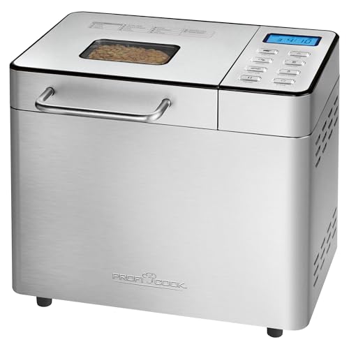 ProfiCook® Brotbackautomat mit Timer | morgens mit warmem Brot aufwachen | Krustenbräunung einstellbar (hell, mittel, dunkel) | 13 Programme | Bread Maker | Brotbackmaschine | Backautomat PC BBA 1282 ProfiCook® Brotbackautomat mit Timer | morgens mit warmem Brot aufwachen | Krustenbräunung einstellbar (hell, mittel, dunkel) | 13 Programme | Bread Maker | Brotbackmaschine | Backautomat PC BBA 1282