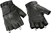 Hugger Glove Company DeerSoft Fingerless Gel-Padded Palm Motorcycle Glove (Large), Black