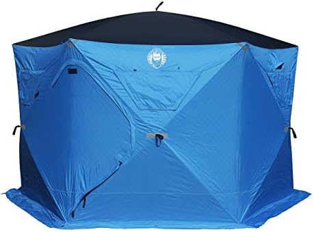 Nordic Legend Yaranga 6 Sided Insulated Portable Ice Fishing Shelter with 2 Big Doors-Diamond Door Guard System