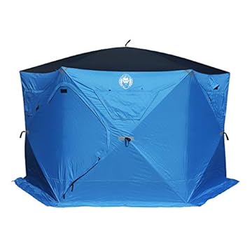 biggest ice fishing shelter