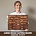 THETCHRY Walnut Wood Cutting Boards for Kitchen, Large Chopping Board Double Sided, End Grain Cutting Board with Handle, Charcuterie Butcher Block for Meal Prep & Serving with Gift Box, 17