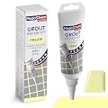 Tile Grout Repair, Cream 8.8 oz/250gr. Fast Drying Grout Repair Kit, Grout Filler Tube Repair Kit, Tile Grout Paint, Grout Sealer Restore and Renew Bathroom Floor, Tile Gaps, Joints, Lines