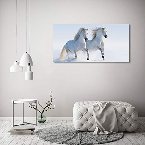 Tableau plexiglas chevaux salon déco murale moderne 120x60