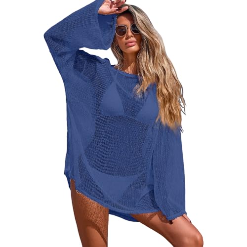 Robe de plage sexy en crochet blanche pour femme