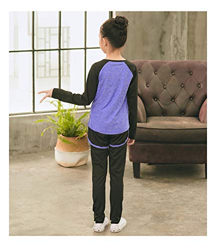 Moca3 ジュニア長袖上下セット パープル170CM