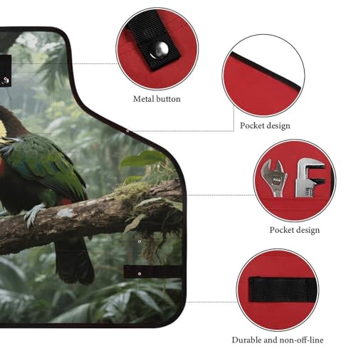 Delantal para carpintería con 9 bolsillos ajustable y resistente miniatura 3