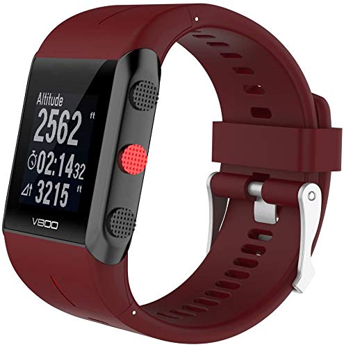 Tyogeephy Band Compatible with Polar V800, Soft Adjustable Silicone  Replacement Wrist Watch Band for Polar V800 GPS Sports Watch (No Tracker)