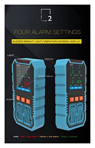 Miniatura 6 de Monitoreo Inteligente De Gas, Detector De Gas Multifunción Bh-80, Gas H2s Co O2 Ex, Alarma De Zumbador Con Pantalla Intermitente De Vibración For Seguridad