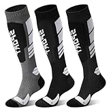 Loiyadn Ski Socks - 3 Pairs Warm Merino Wool Snowboard Socks Thermal Sock for Mens Womens in Cold Weather for Cycling Skiing Hiking